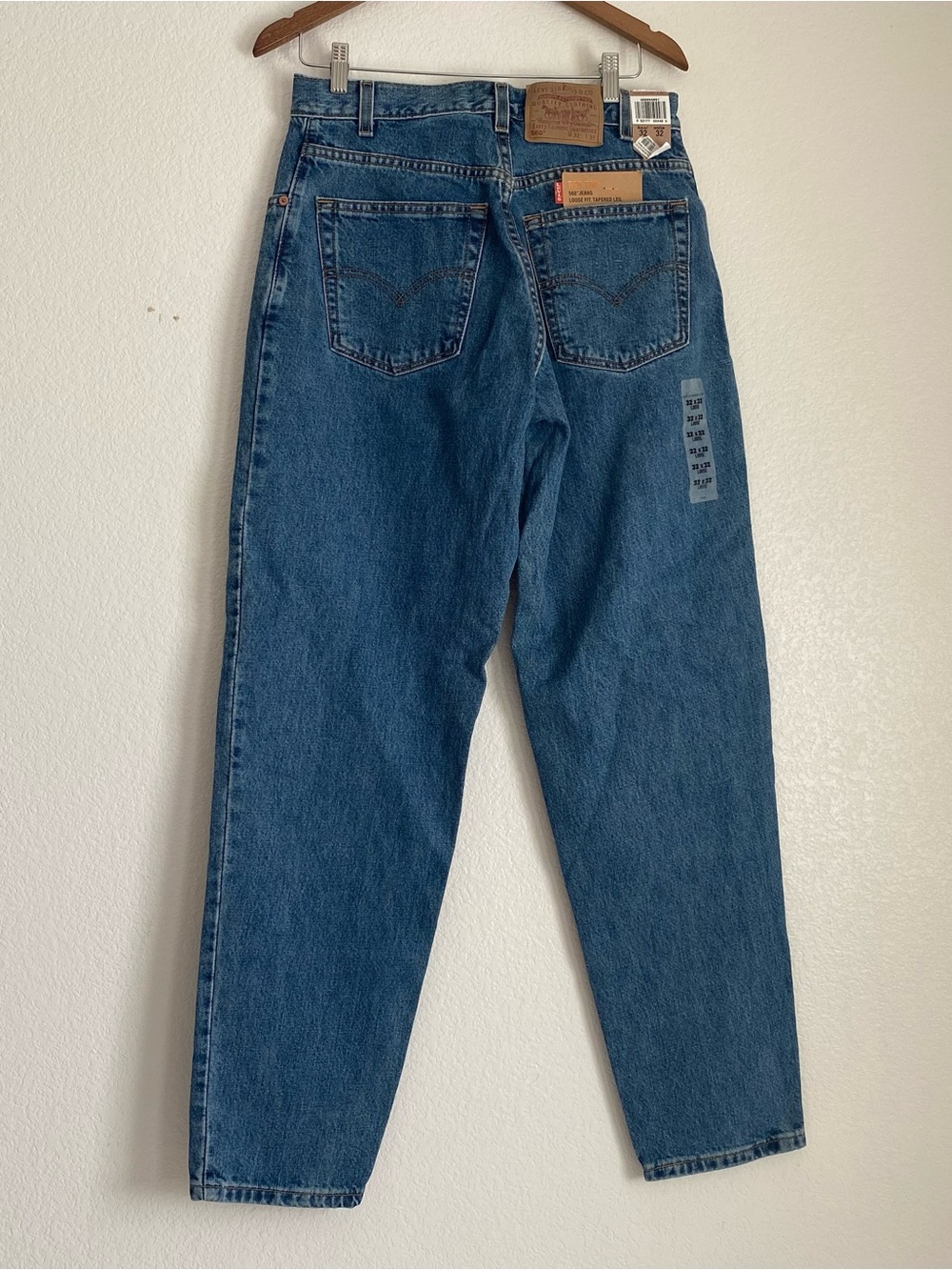 NWT Deadstock Vintage Levi's 560 Loose Fit Tapered Legblue denim jeans, 32x32